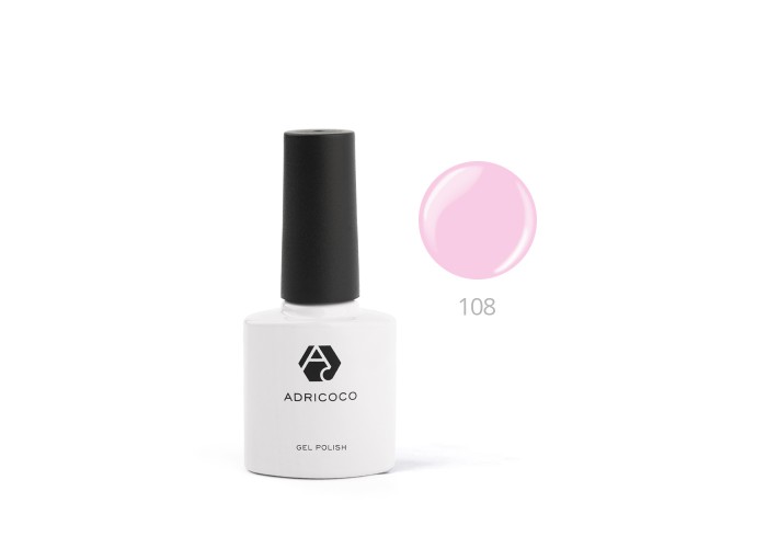 Гель-лак ADRICOCO №108 мягкий розовый 8 ml