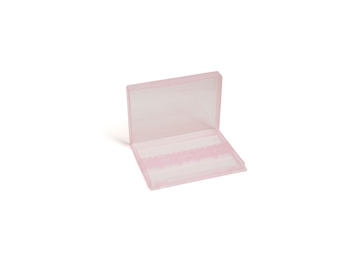 Контейнер для фрез пластиковый (прозрачно-розовый)