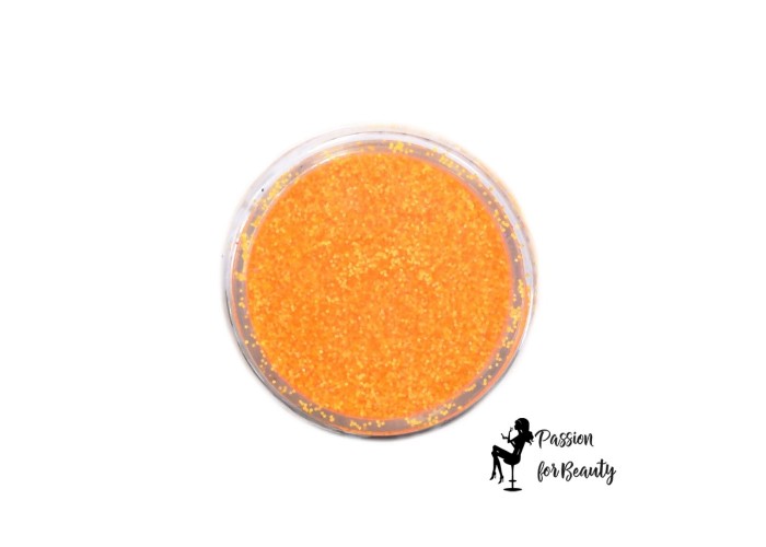 Мармелад (сахарок) для дизайна ногтей TNL №24 неон кислотно-оранжевый