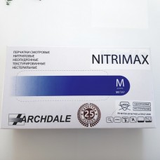 Перчатки нитриловые неопудренные, 50 пар, размер M NITRIMAX