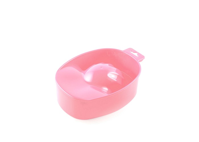 Ванночка для маникюра анатомическая прозрачно-розовая
